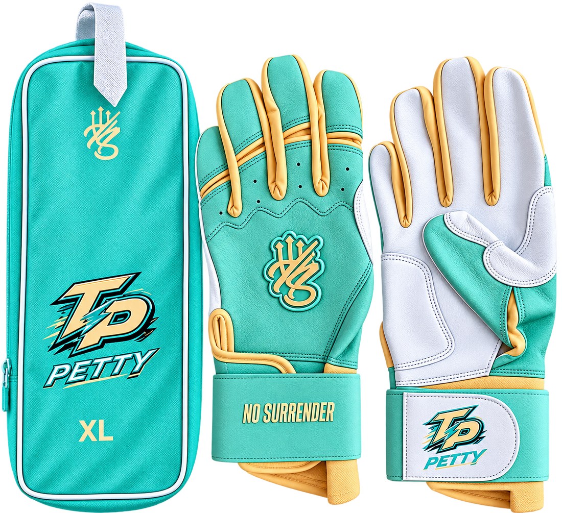 PLAYER SERIES: TITUS PETTY “NO SURRENDER” LONG CUFF BATTING GLOVES