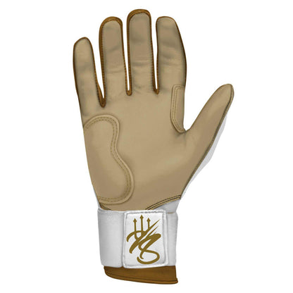 White Gold Batting Gloves